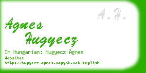 agnes hugyecz business card